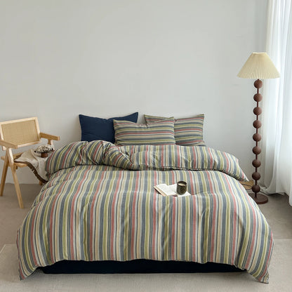 Washed Soft Stripe & Check Bedding Collection