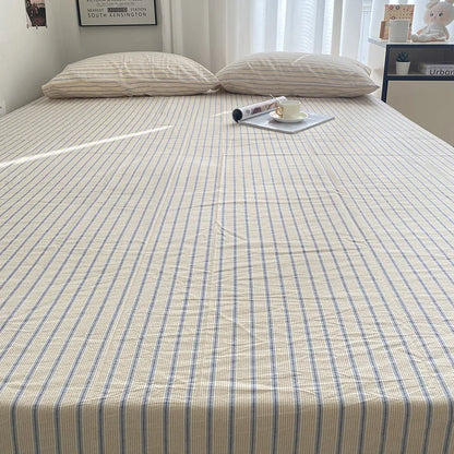 Denim Ticking Cotton Flat Sheet