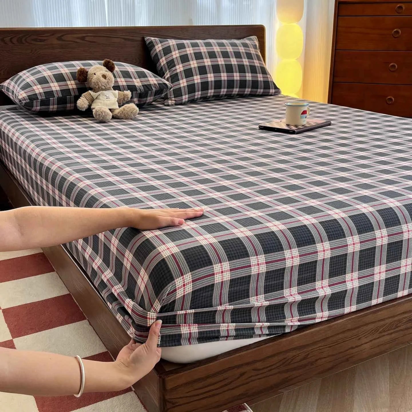 Washed Cotton Fitted Bed Sheet