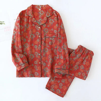 Ginkgo Garden Cotton Pajama Set