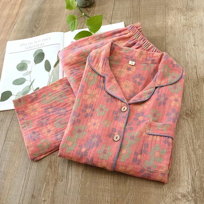 Ginkgo Garden Cotton Pajama Set