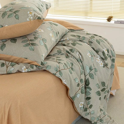 Green Blossom Bedding Set