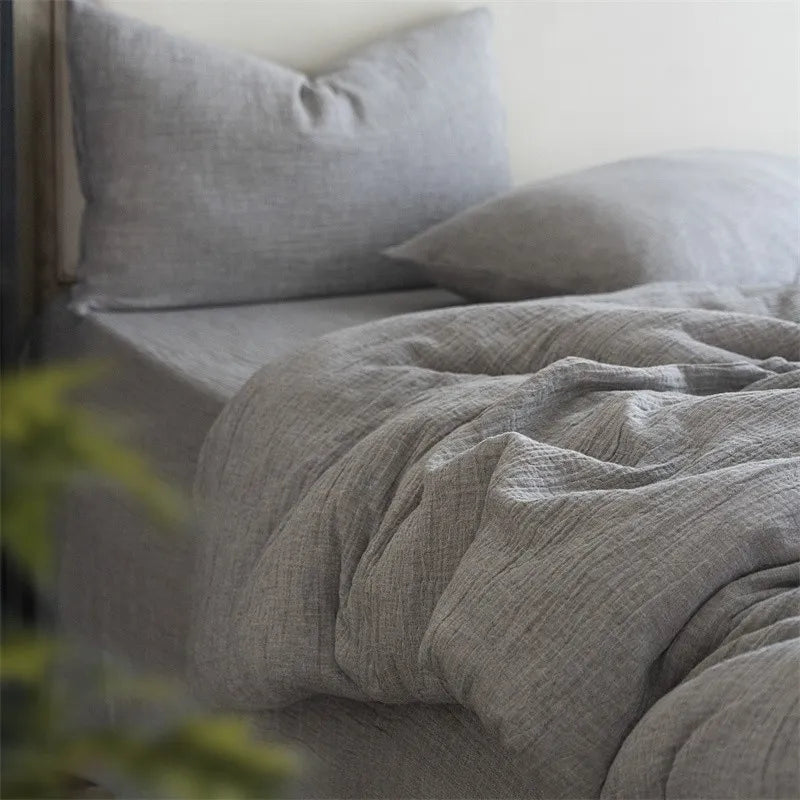 Rustic Comfort Bedding Set / Muted Ash Gray