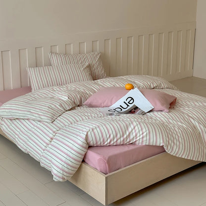 Pinstripe Cotton Bedding Set