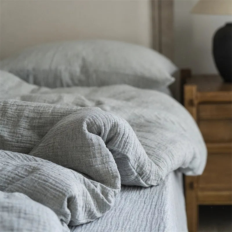 Rustic Comfort Bedding Set / Muted Ash Gray