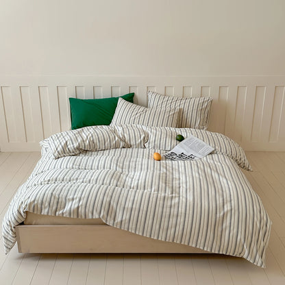 Pinstripe Cotton Bedding Set