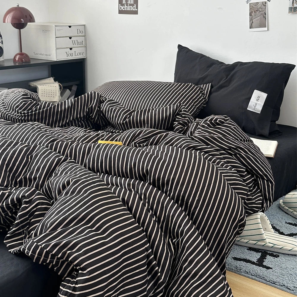Minimalist Stripe Bedding Collection - WhisperLinens