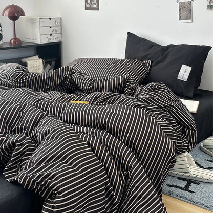 Minimalist Stripe Bedding Collection - WhisperLinens