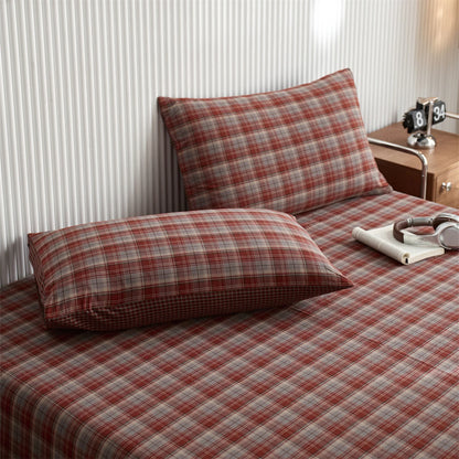 Scottish Plaid Cotton Pillowcase Set