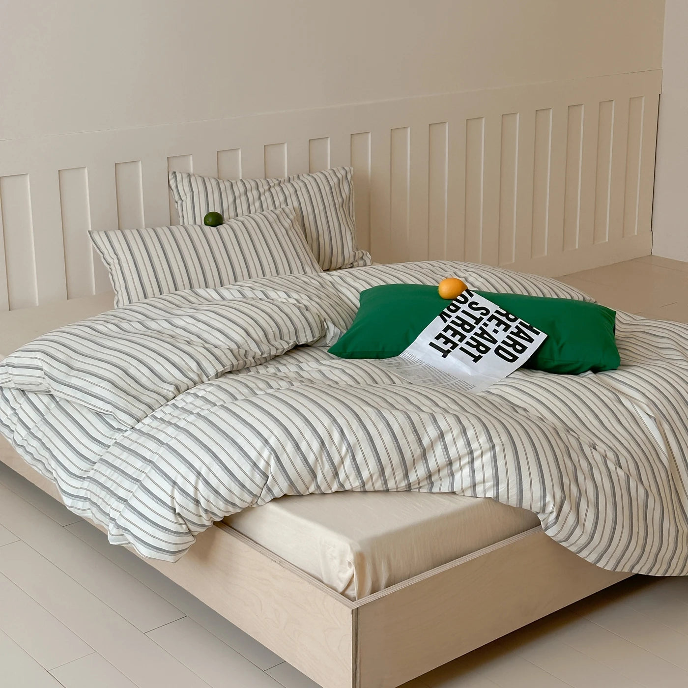 Pinstripe Cotton Bedding Set