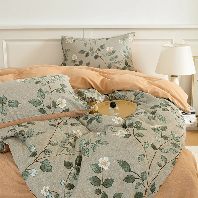 Green Blossom Bedding Set