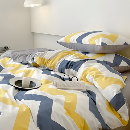 Bold Chevron Yellow Bedding Set