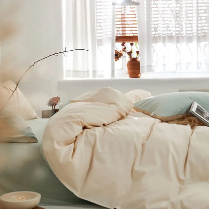 Tranquil Harmony Bedding Sets / Mocha Brown & Soft Cream