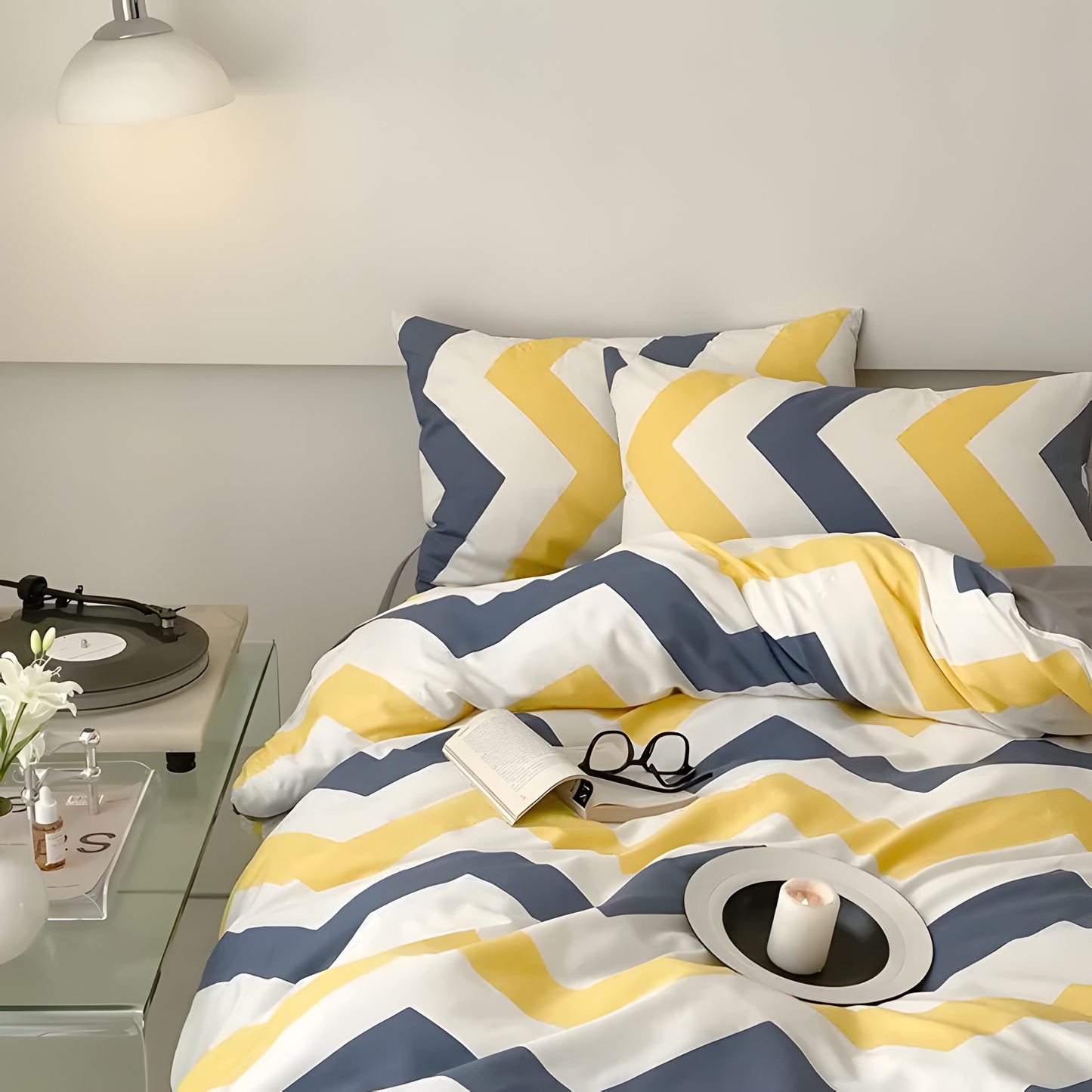 Bold Chevron Yellow Bedding Set