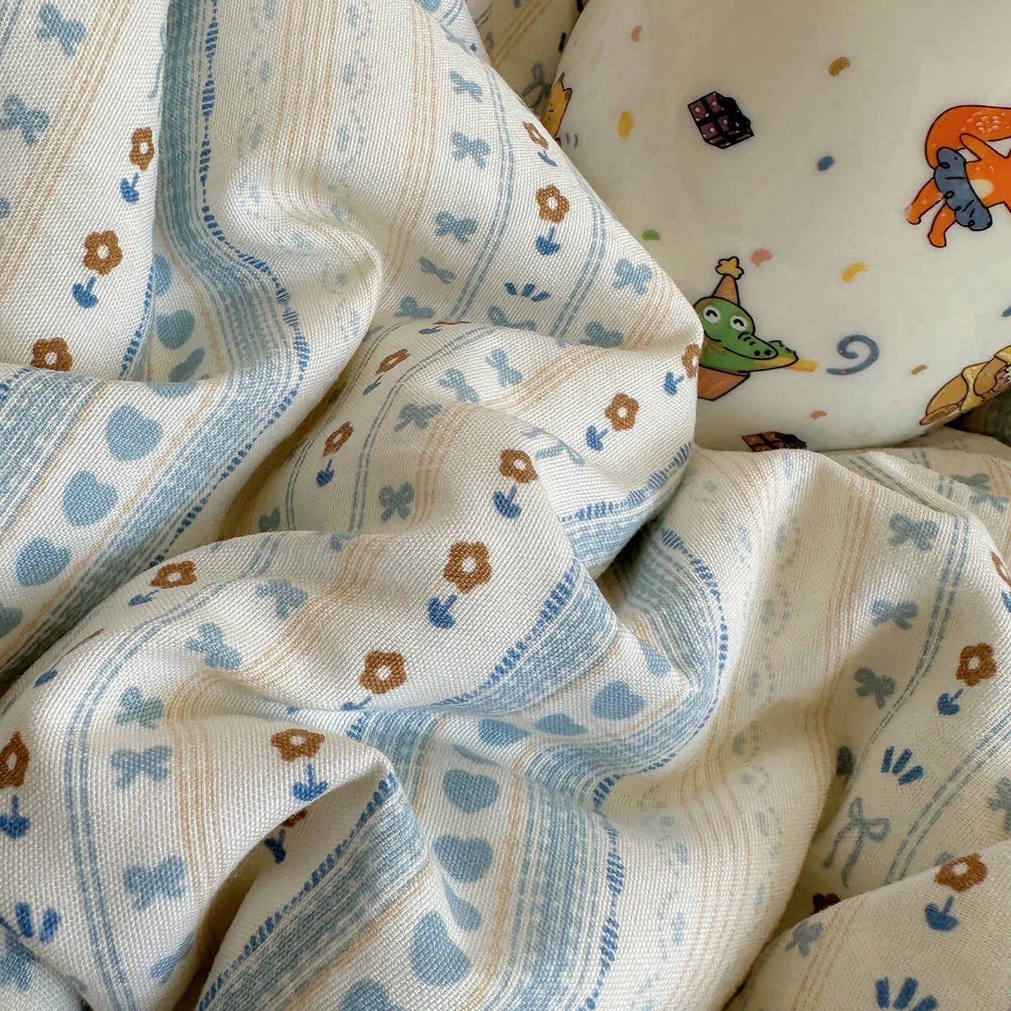 Soft Blue Stripe Bedding Set - WhisperLinens