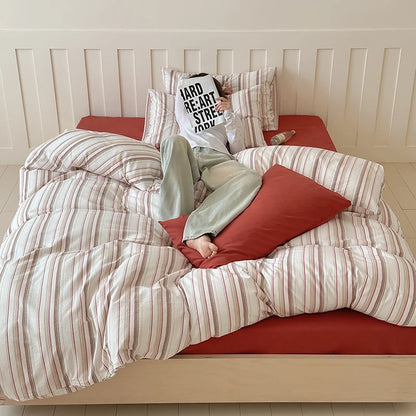 Pinstripe Cotton Bedding Set