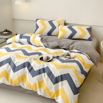 Bold Chevron Yellow Bedding Set