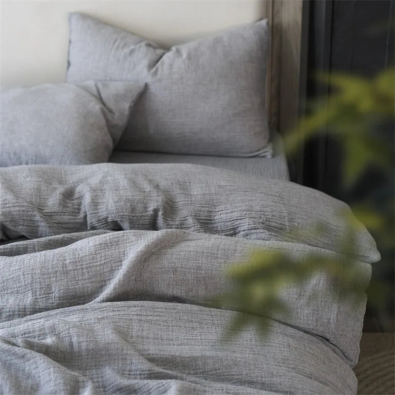 Rustic Comfort Bedding Set / Muted Ash Gray