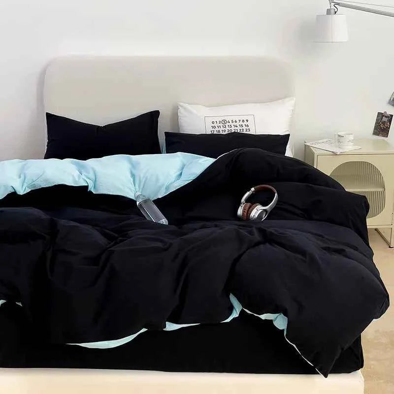 Washed Cotton Duvet Cover Bedding Set