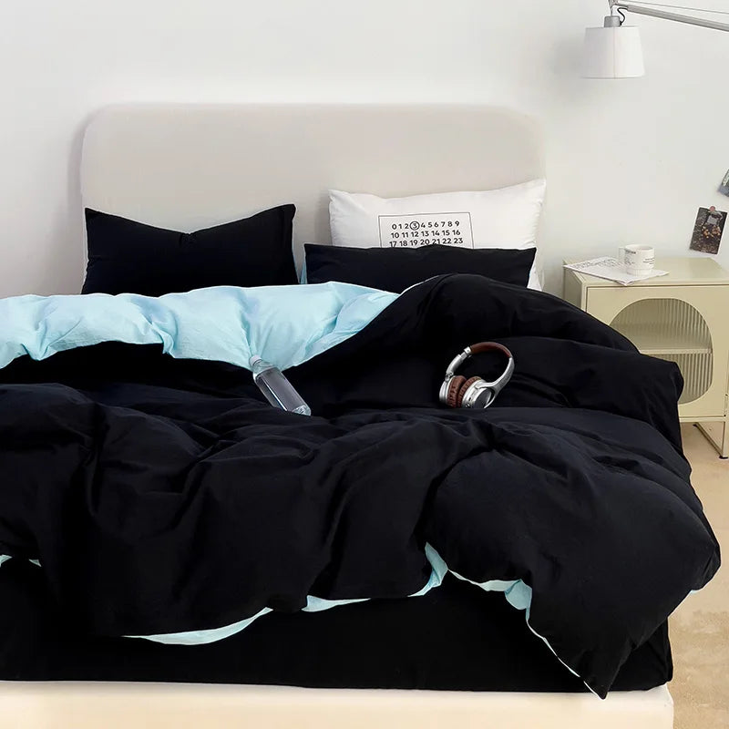 Washed Cotton Duvet Cover Bedding Set