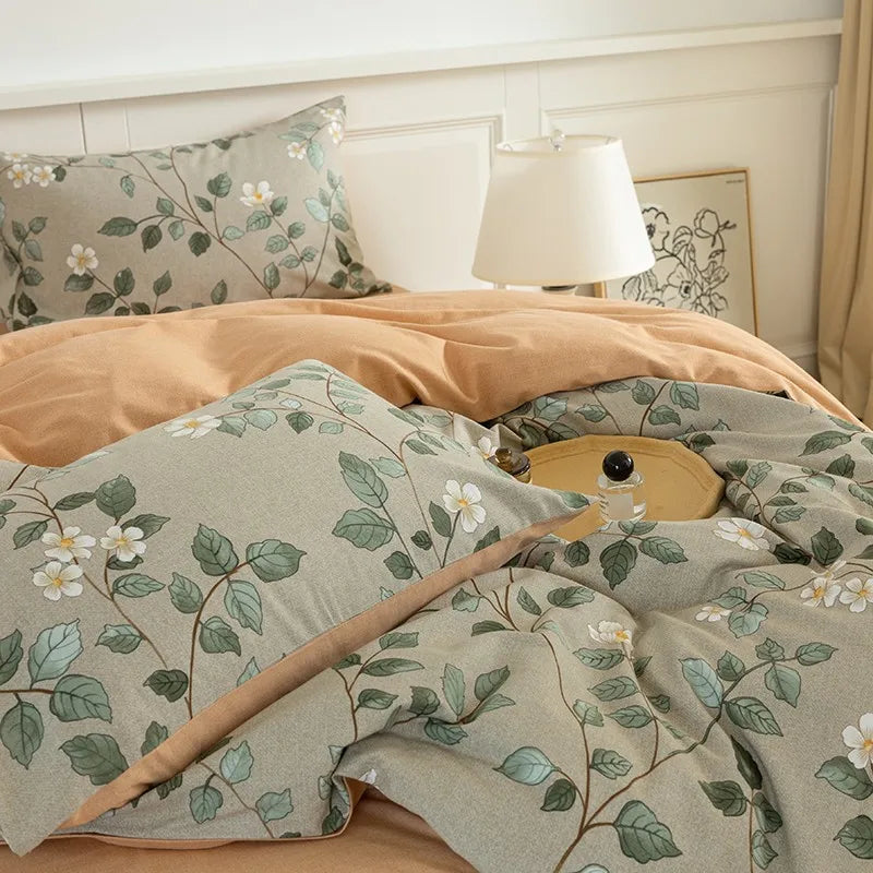 Green Blossom Bedding Set