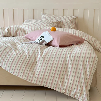 Pinstripe Cotton Bedding Set