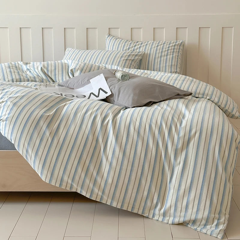 Pinstripe Cotton Bedding Set