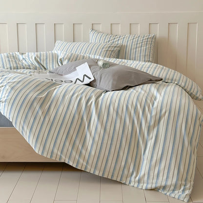 Pinstripe Cotton Bedding Set