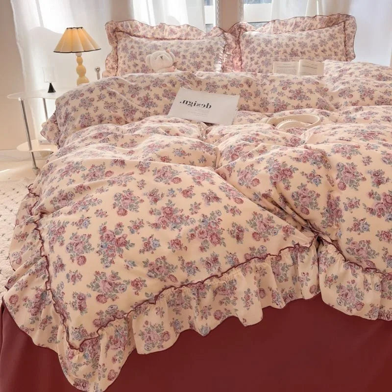 Rose Cottage Floral Ruffle Bedding Collection