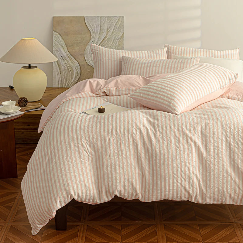 Seaside Seersucker Cotton Bedding Collection
