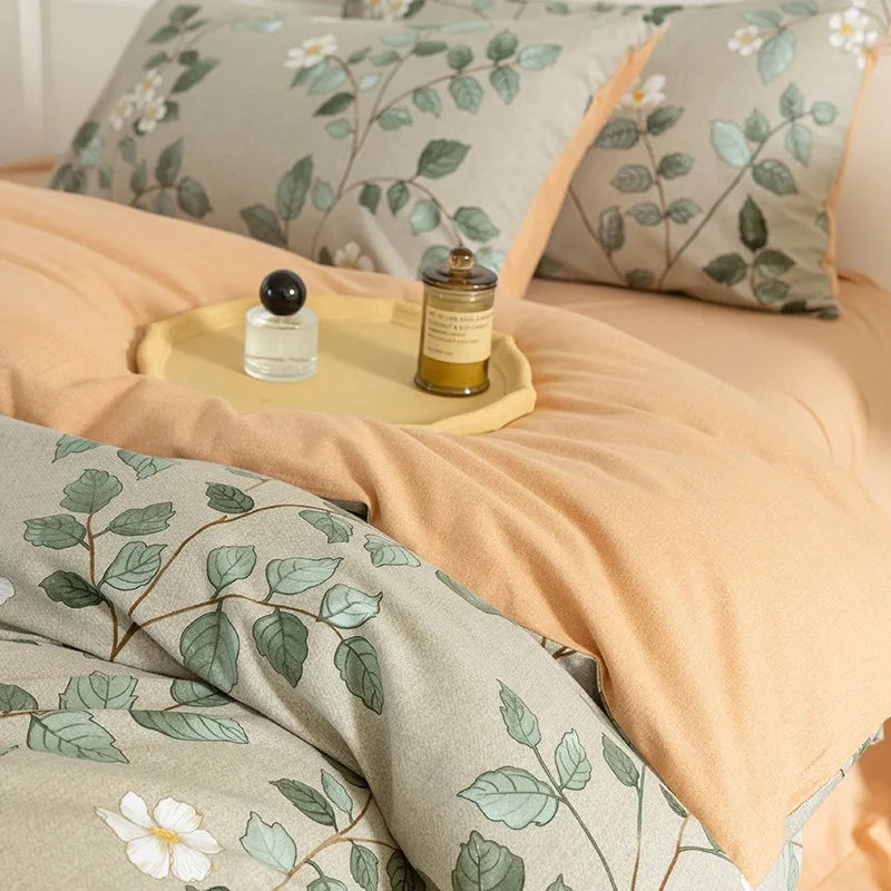 Green Blossom Bedding Set