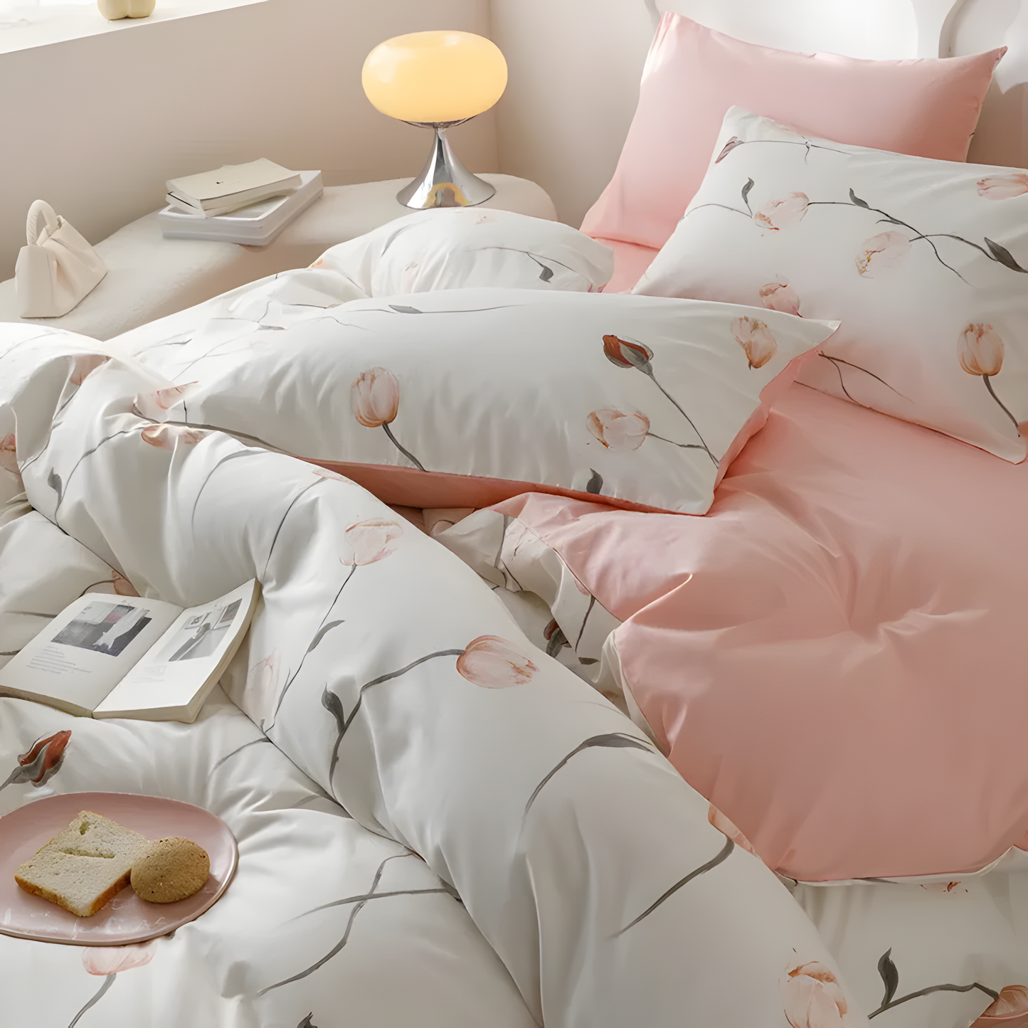 Blushing Petals Bedding Set