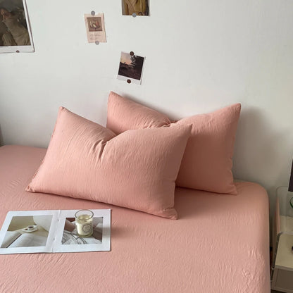 Solid Cotton Pillowcase Sets