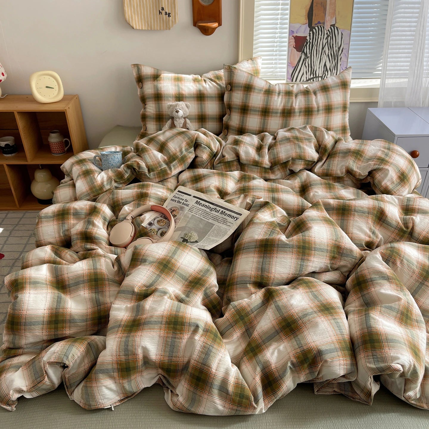 Checkered Bedding Collection - WhisperLinens