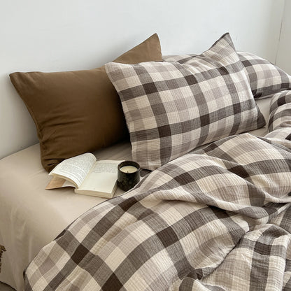 Washed Soft Stripe & Check Bedding Collection