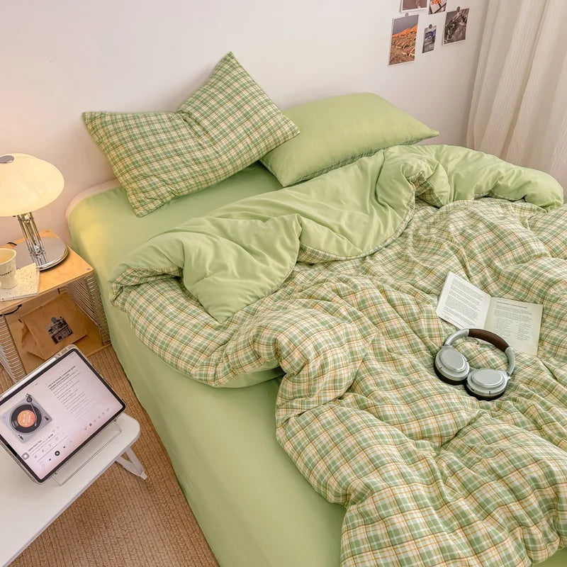 Campus Check Plaid Bedding Collection