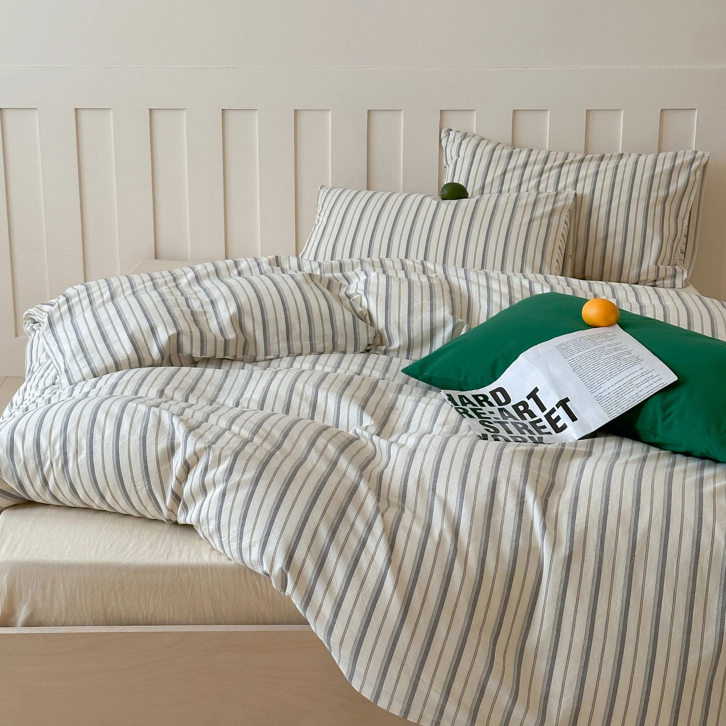 Pinstripe Cotton Bedding Set