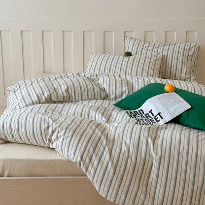 Pinstripe Cotton Bedding Set