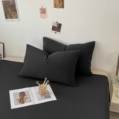 Solid Cotton Pillowcase Sets
