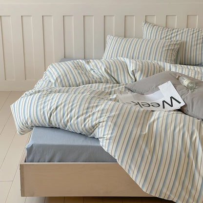 Pinstripe Cotton Bedding Set