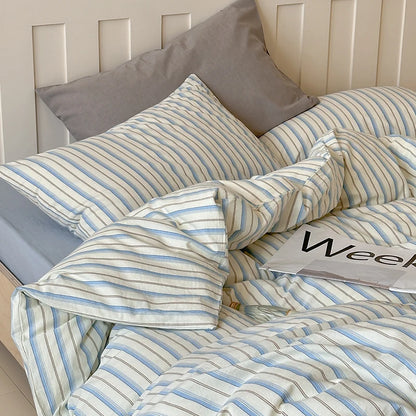 Pinstripe Cotton Bedding Set