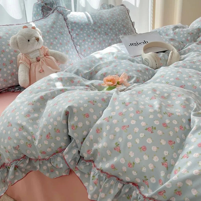 Rose Cottage Floral Ruffle Bedding Collection