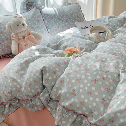 Rose Cottage Floral Ruffle Bedding Collection