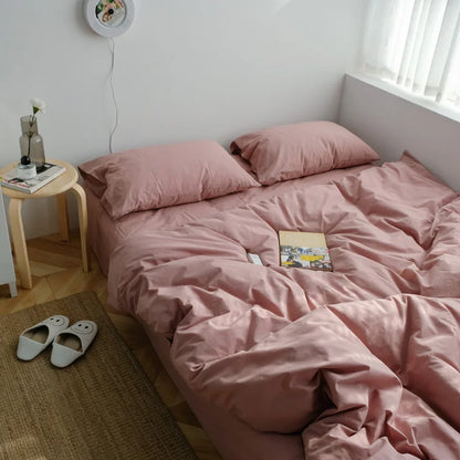 Washed Cotton Solid Bedding Set