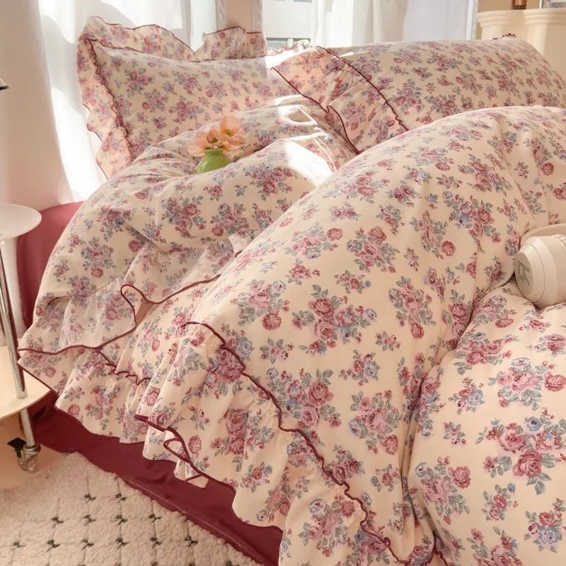 Rose Cottage Floral Ruffle Bedding Collection