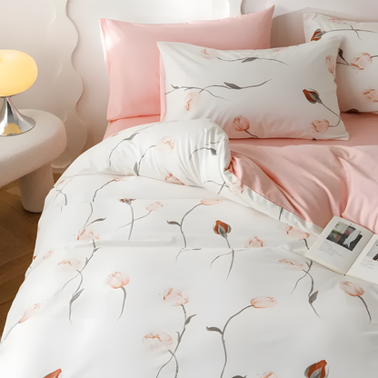 Blushing Petals Bedding Set