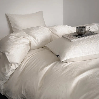 Elegant Slate Charm Bedding Set / Off-White