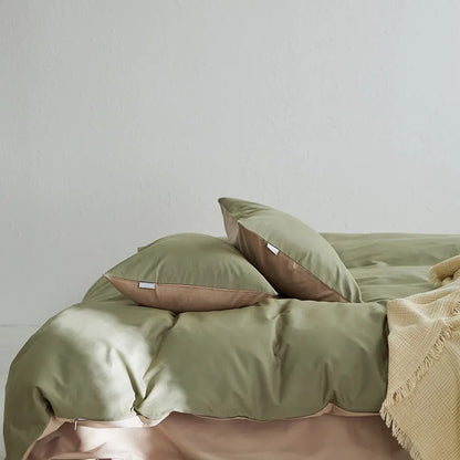 Tranquil Harmony Bedding Sets / Mocha Brown & Soft Cream