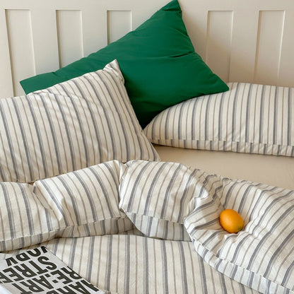 Pinstripe Cotton Bedding Set