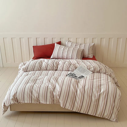 Pinstripe Cotton Bedding Set